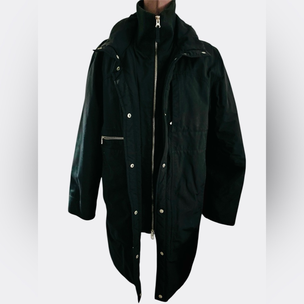 LANDS’ End Women’s Black Hooded Quilted Jacket